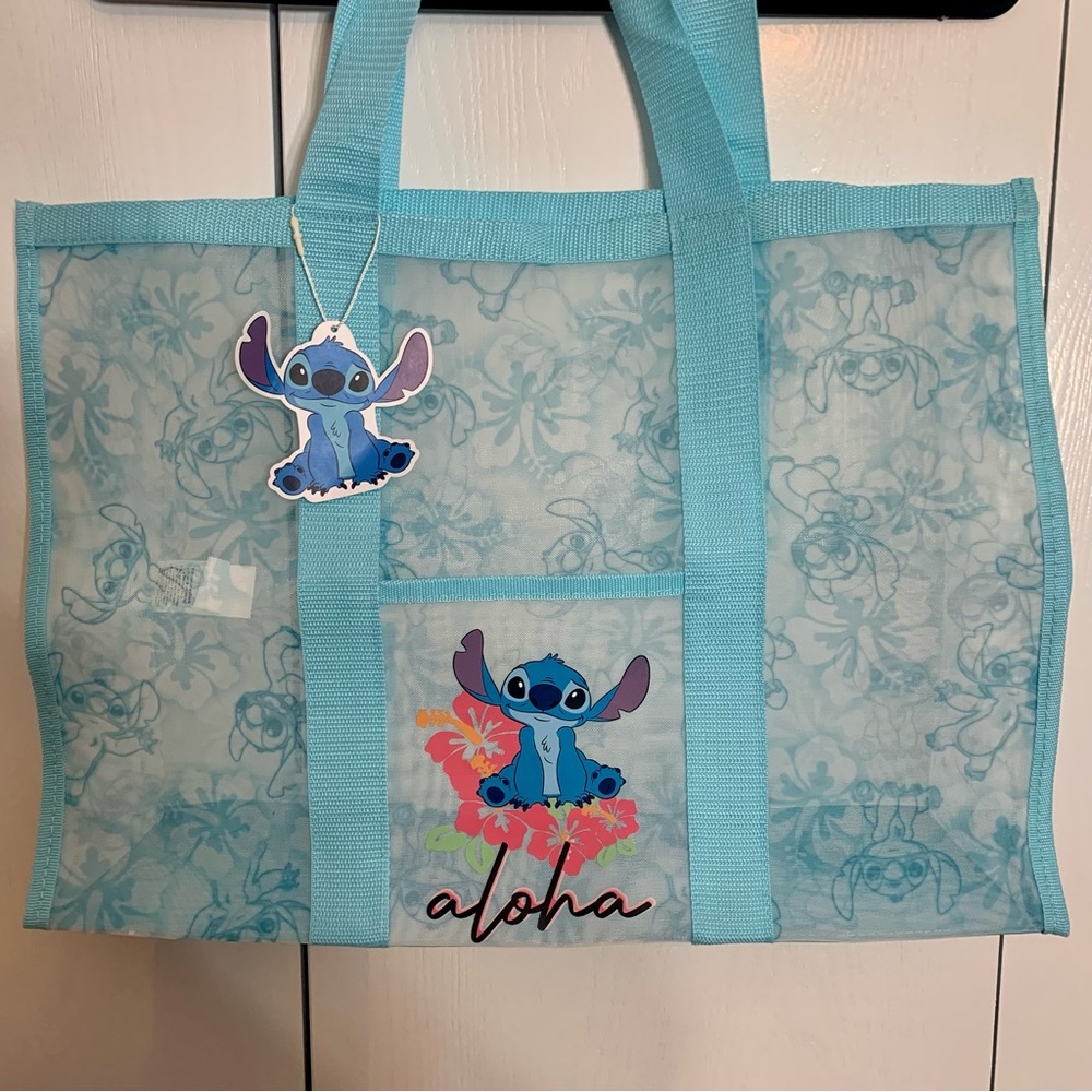 NWT. Disney Primark stitch mesh tote bag. Adorable blue tote